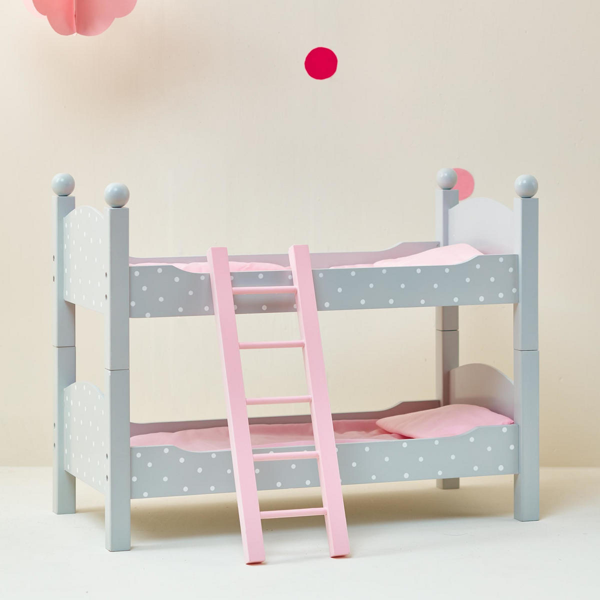 PUPPENBETT, Grau, 44cm - Grau, Holzwerkstoff (27/44/51cm) - Teamson Kids