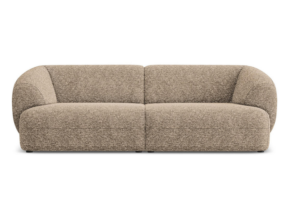 4-SITZER-SOFA Strukturstoff Stoff Beige - Blau/Beige, Kunststoff/Textil (232/81/98cm) - Makamii