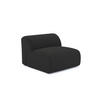 SESSEL Bouclé-Stoff Schwarz 75cm - Anthrazit, Textil (75/67/97cm) - Sia Home