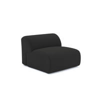 SESSEL Bouclé-Stoff Schwarz 75cm - Anthrazit, Textil (75/67/97cm) - Sia Home
