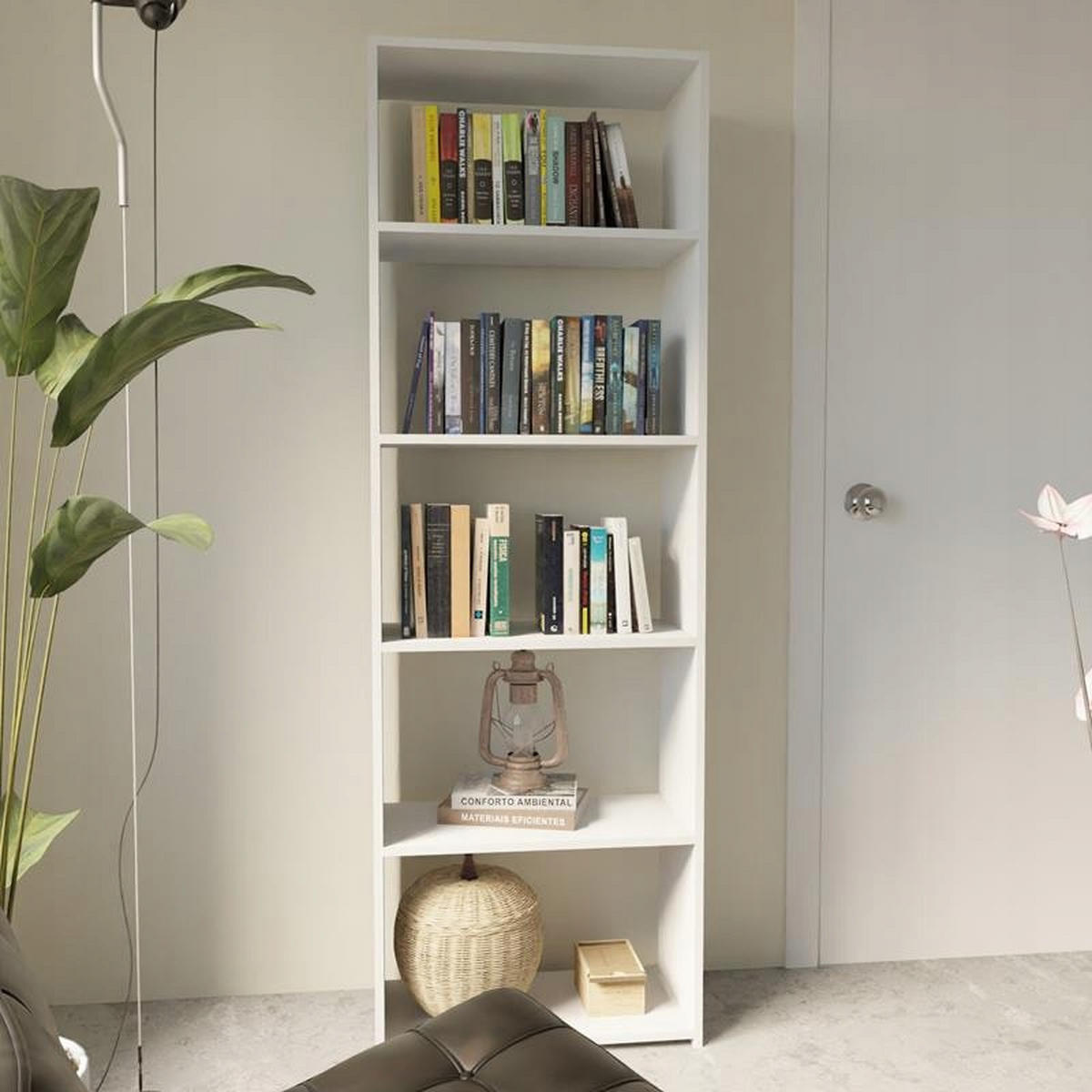 BÜCHERREGAL 60/30 EX3 Weiß 60/30/180 cm - Weiß, Holzwerkstoff (60/180/30cm) - Matkam Möbel