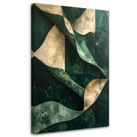 LEINWANDBILD Abstraktion 30x45cm - Grün, Textil (30/45cm) - Feeby