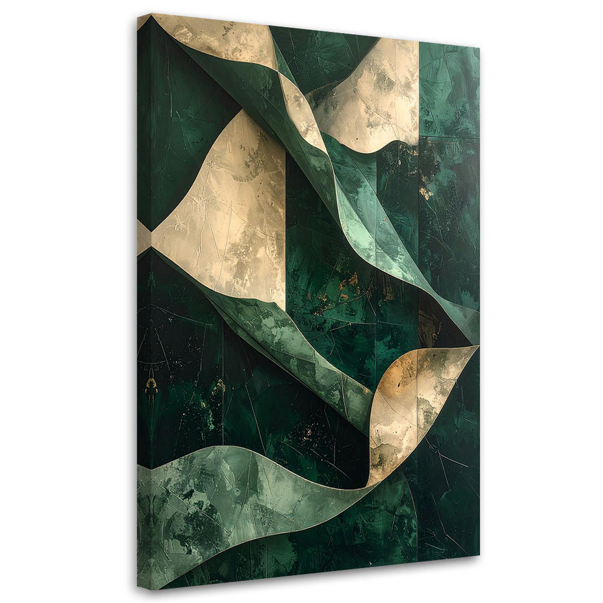 LEINWANDBILD Abstraktion 30x45cm - Grün, Textil (30/45cm) - Feeby