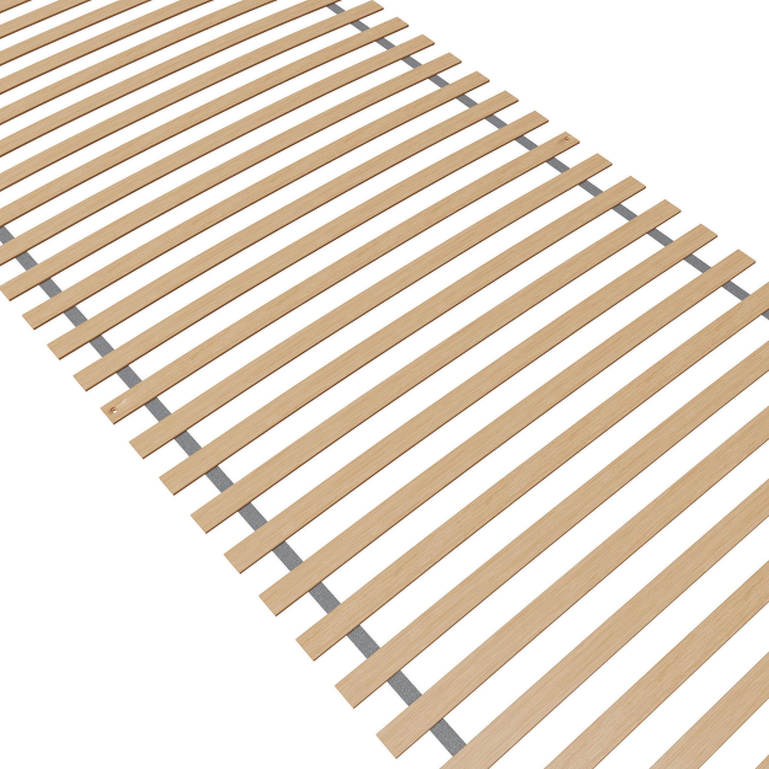 ROLLROST Premium 90x200, Lattenrost aus Birke mit 28 Latten, fertig montiert und gerollt, Traglast 130Kg - Buchefarben, Holz (90/200cm) - Sleepneo