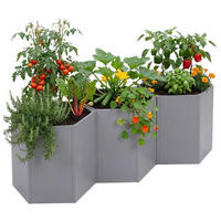 HOCHBEET 3er-Set 77x264x100cm Grau - Grau, Metall (264/77/100cm) - PROREGAL