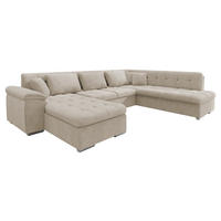 WOHNLANDSCHAFT Niko Bis, Seite: Links - Champagner, Holz/Textil (348/76/205cm) - MIRJAN24