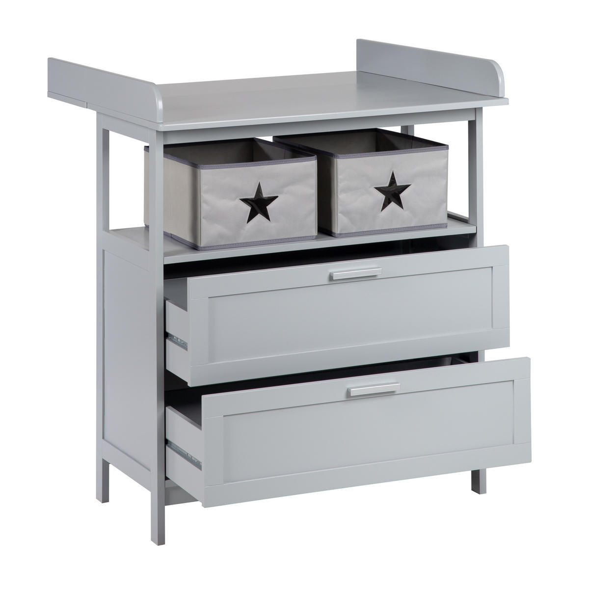 BABYZIMMER-SET Hamburg mit Schubladen, 2-teilig - Taupe, Holzwerkstoff (66/76/123cm) - Roba