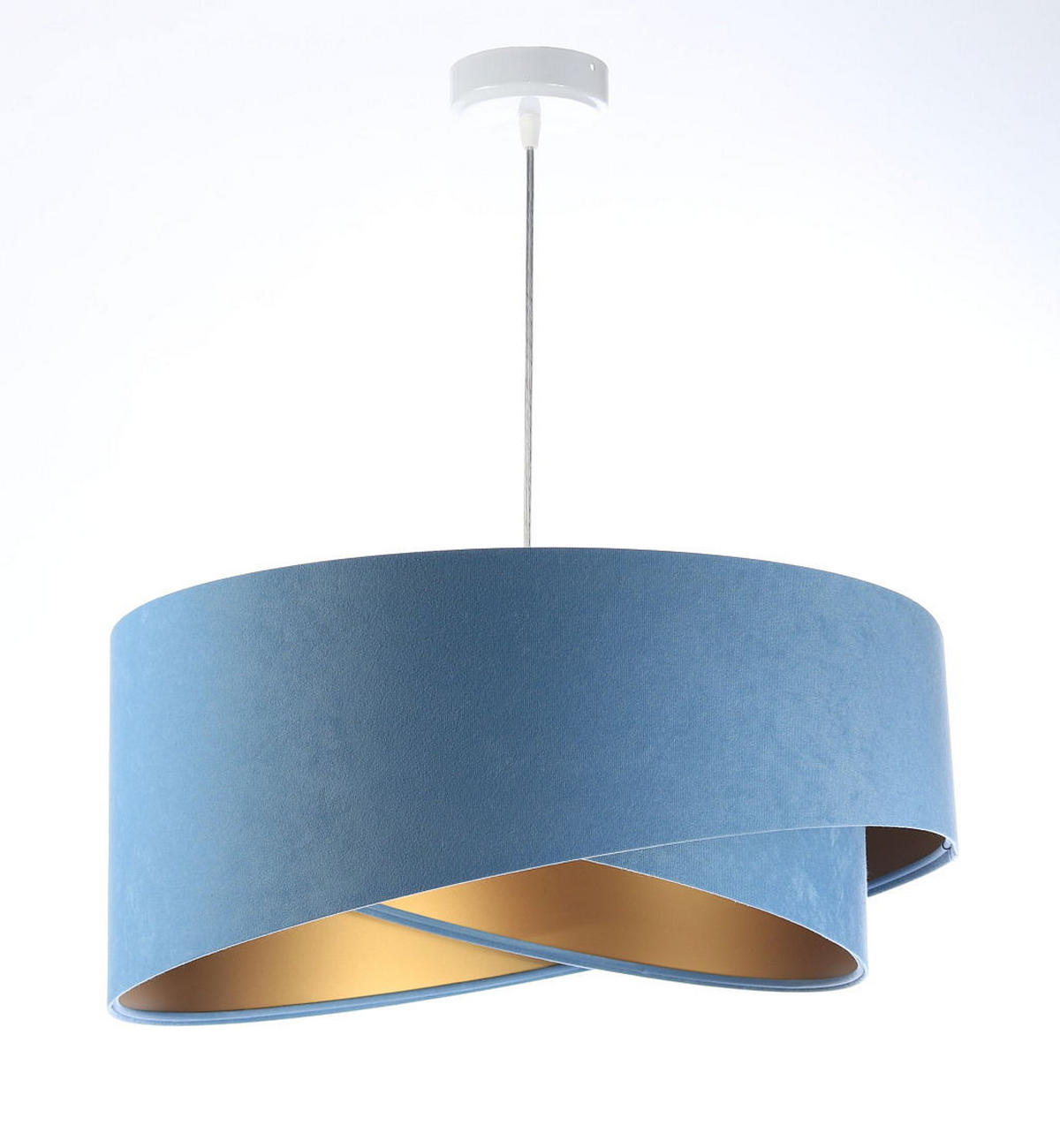 HÄNGELEUCHTE Blau 50/23 cm - Goldfarben, Kunststoff (50/1.3/23cm) - ONZENO