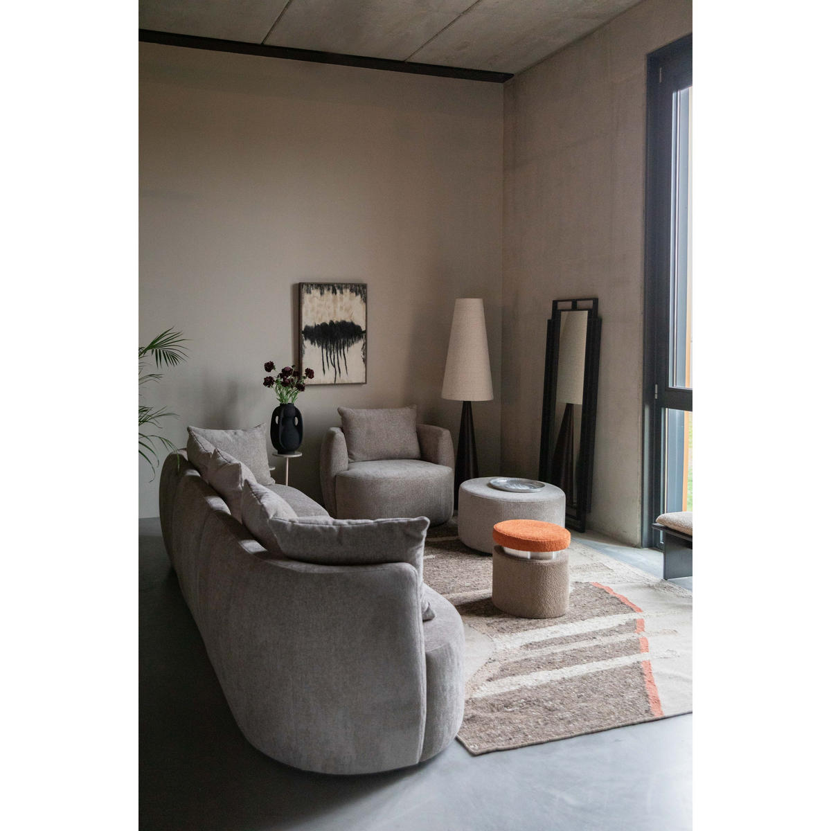 SOFA 4,5-SITZER Rocca Cappuccino/ Beige - Beige/Braun, Textil (250/83/92cm) - Dutchbone