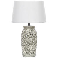 TISCHLAMPE Khoper 30/30/48 cm - Grau, Keramik (30/30/48cm) - Beliani