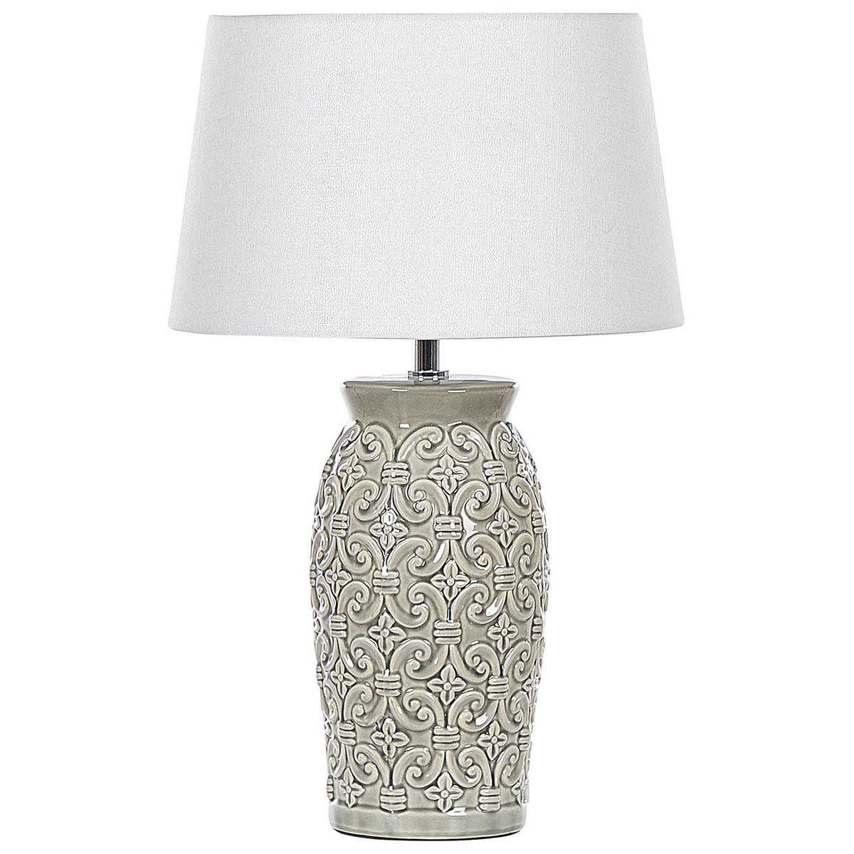 TISCHLAMPE Khoper 30/30/48 cm - Grau, Keramik (30/30/48cm) - Beliani