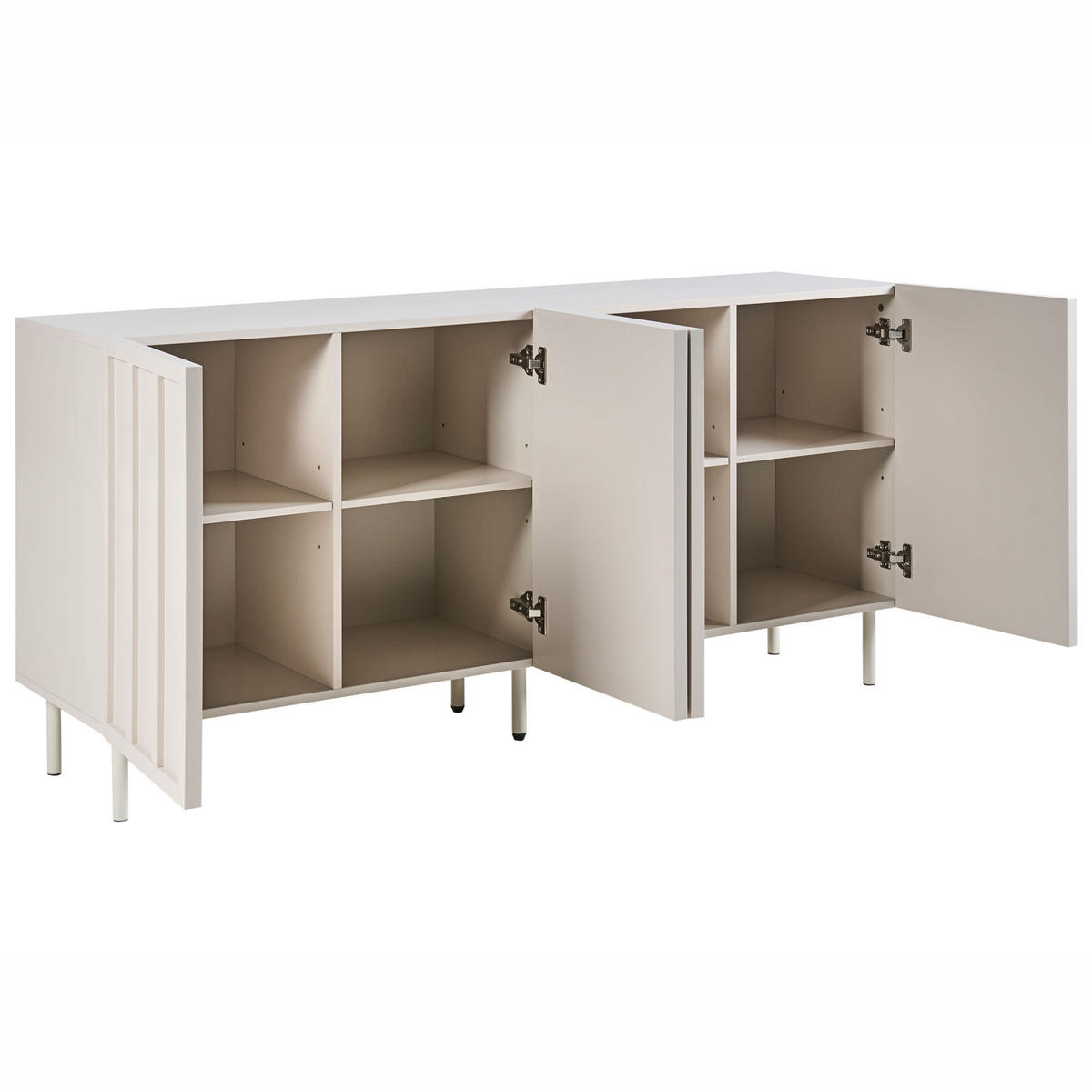 SIDEBOARD Hellbeige Clunes - Beige, Holzwerkstoff (160/75/38cm) - Beliani