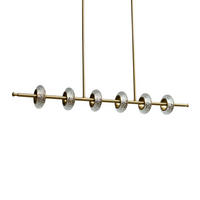 HÄNGELEUCHTE Cassandra, Gold / Messing, 95cm - Goldfarben, Glas (95/10.1/10.1cm) - KOSILUM
