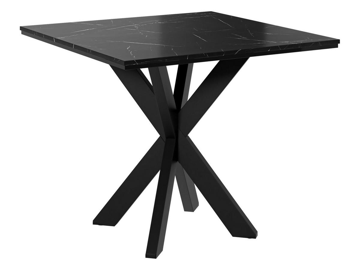 ESSTISCH Paro - Schwarz, Holzwerkstoff/Metall (90/90/74cm) - MIRJAN24