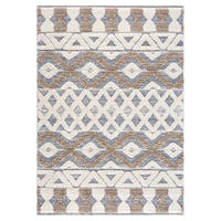HOCHFLOR-TEPPICH Focus 3050 Grau 140x200 cm - Multicolor/Creme, Textil (140/200cm) - carpet city