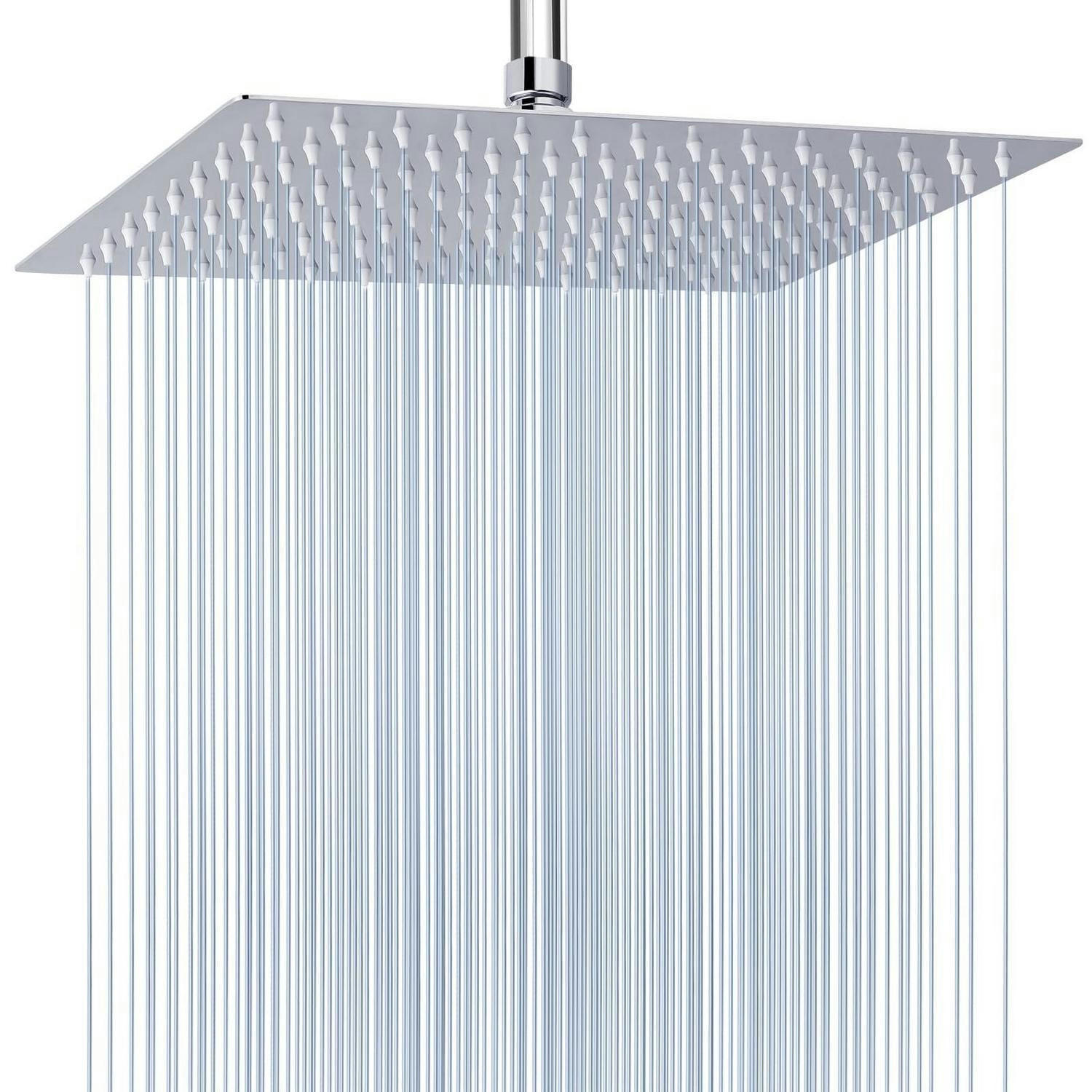 REGENBRAUSE 40.5 cm Edelstahl Chrom - Silberfarben, Metall (30.5/1/40.5cm)