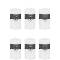 DUFTKERZE ZART - Weiß - XL - 95 Std. - 6er set - Weiß, Paraffin (10/15cm) - J-Line