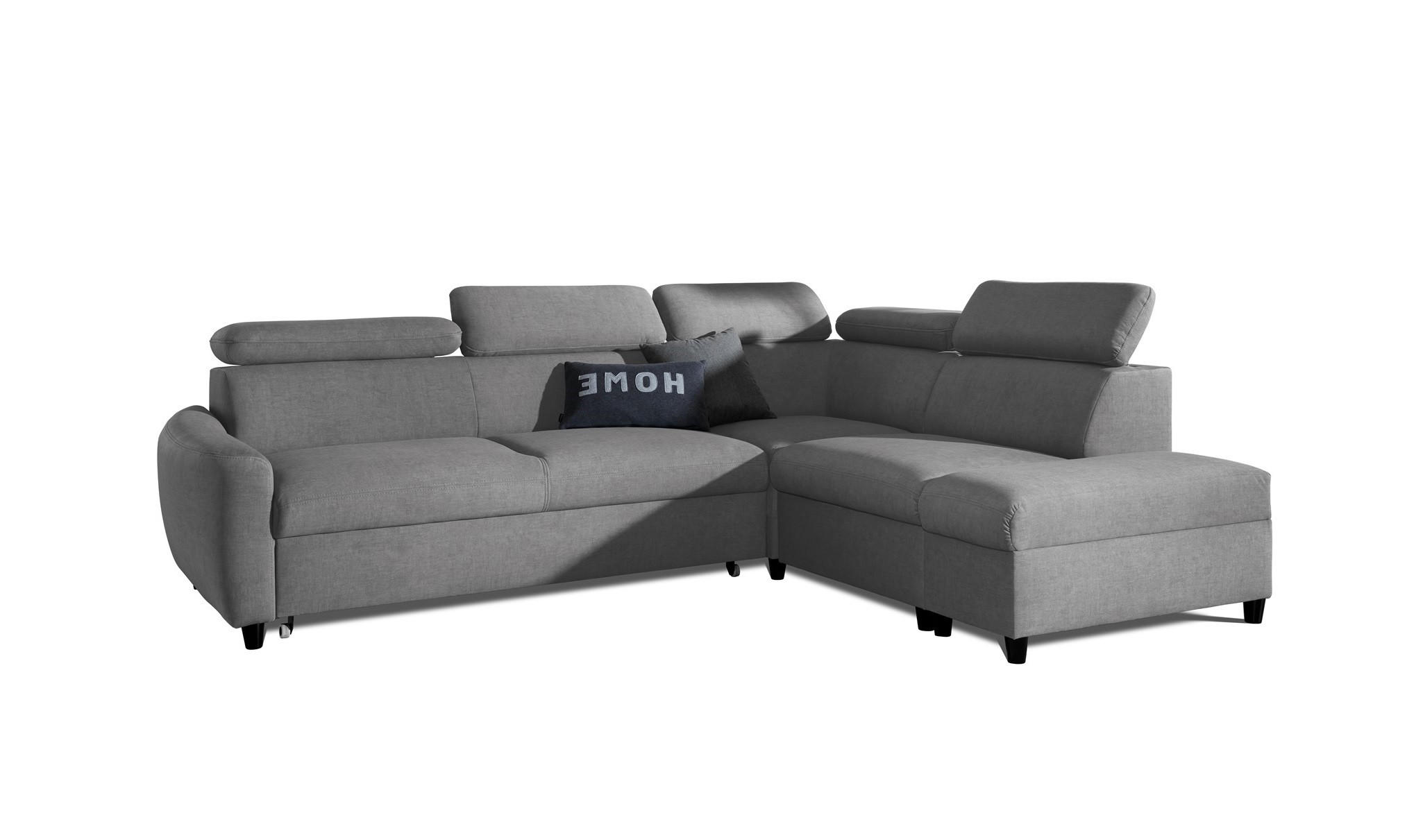 ECKSOFA Schlafsofa Anton In Esito - Grau, Holzwerkstoff/Textil (265/205cm) - Fun Möbel