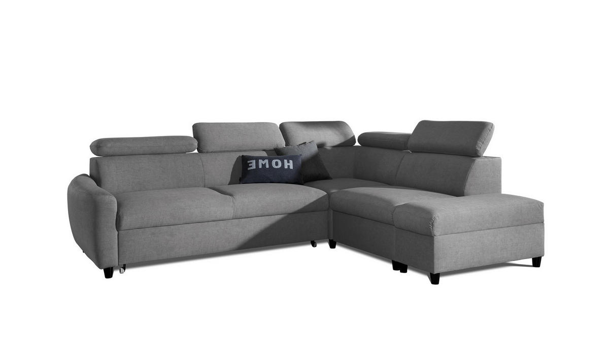 ECKSOFA Schlafsofa Anton In Esito - Grau, Holzwerkstoff/Textil (265/205cm) - Fun Möbel