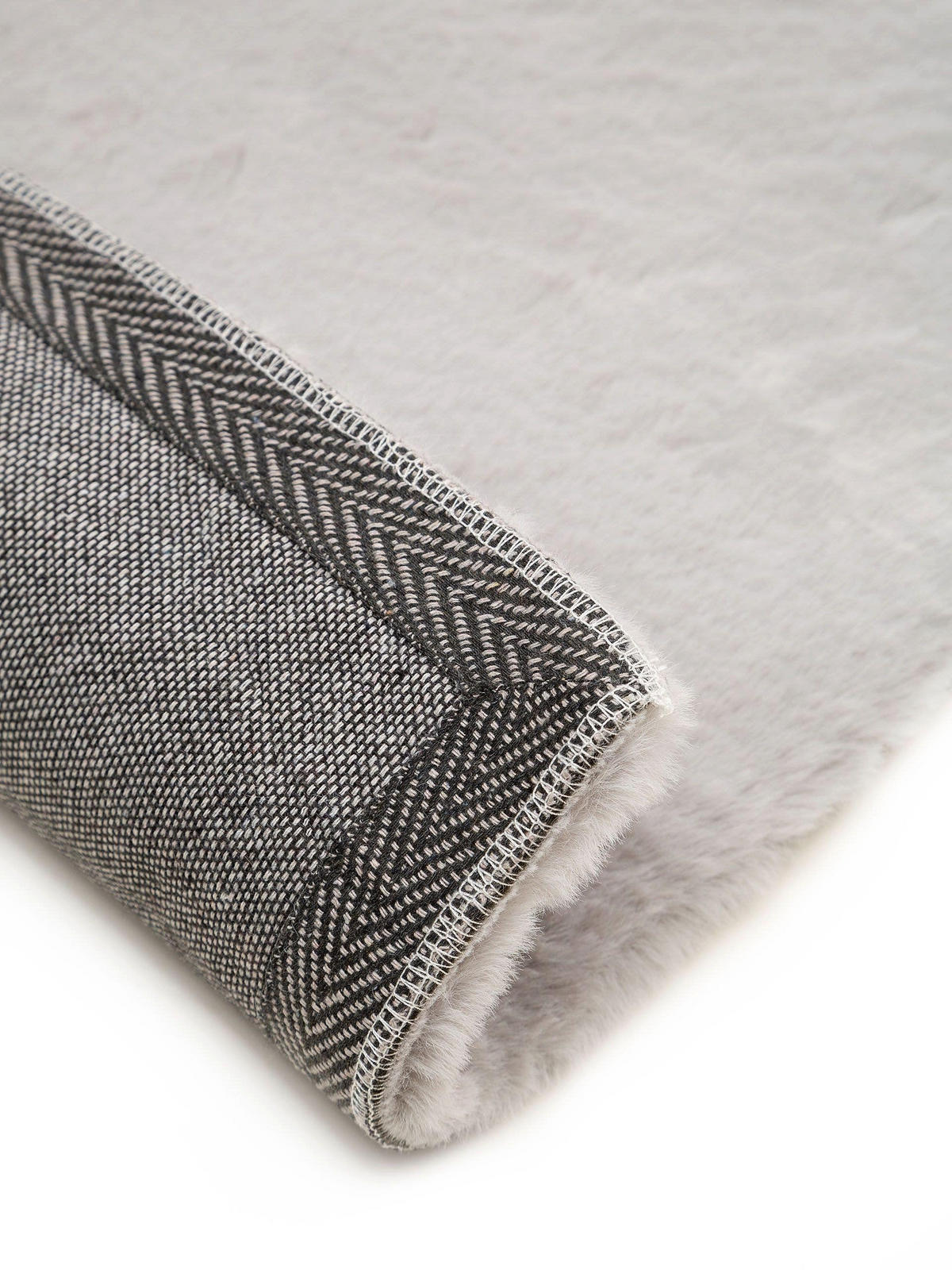 KUNSTFELL-TEPPICH Dave Grau 80x240 cm - Grau, Textil (80/240cm) - benuta Nest
