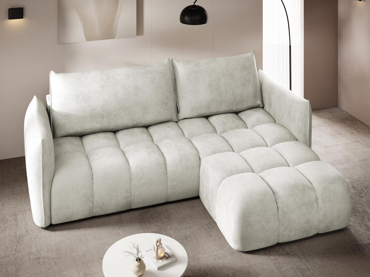 ECKSOFA Marsala, Seite: Rechts - Beige/Schwarz, Holz/Kunststoff (245/167cm) - MIRJAN24