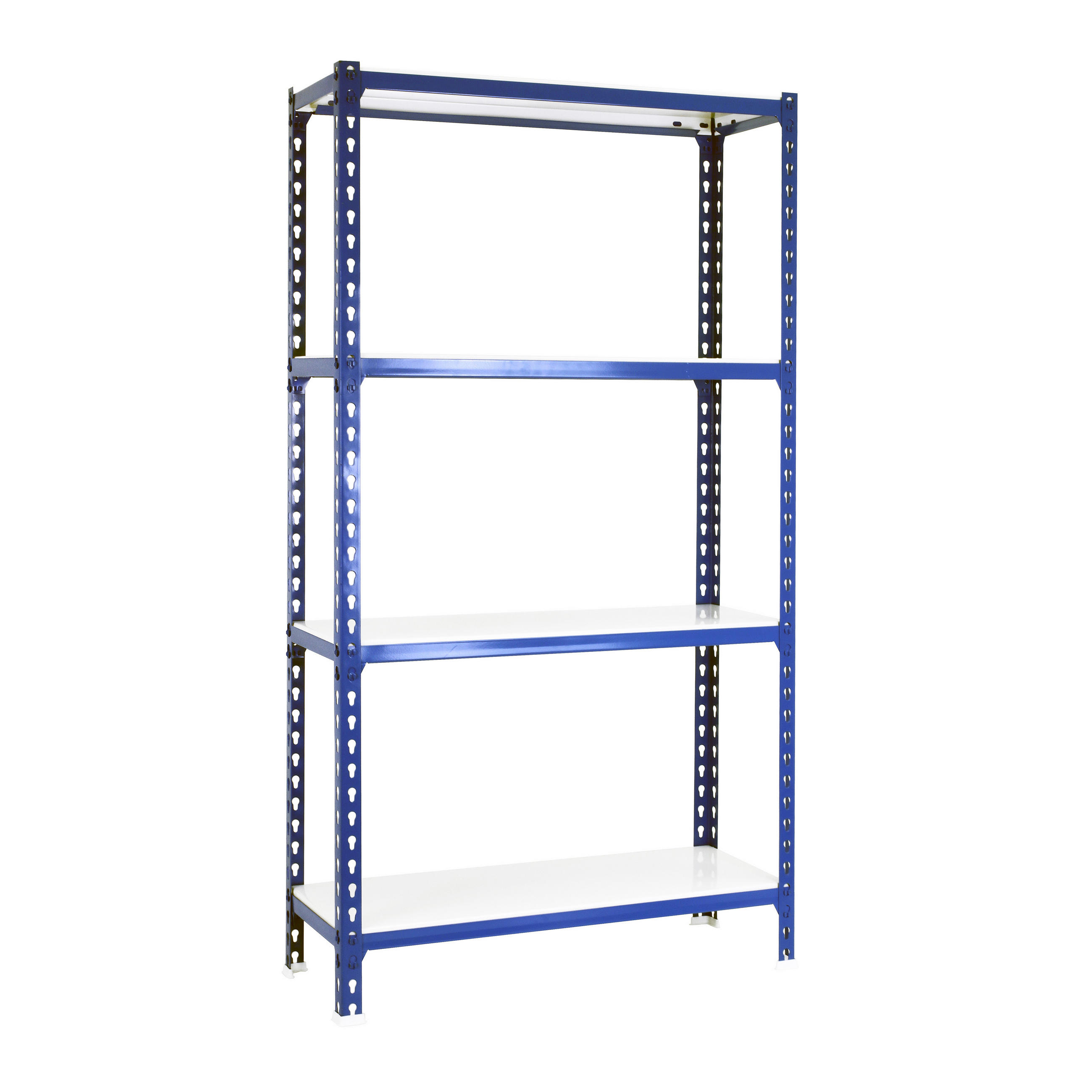 SCHWERLASTREGAL Mid Metal Shark HxBxT 150 x 110 x 30 cm Fachlast 200 kg Blau-Weiß - Blau, Metall (110/150/30cm) - PROREGAL