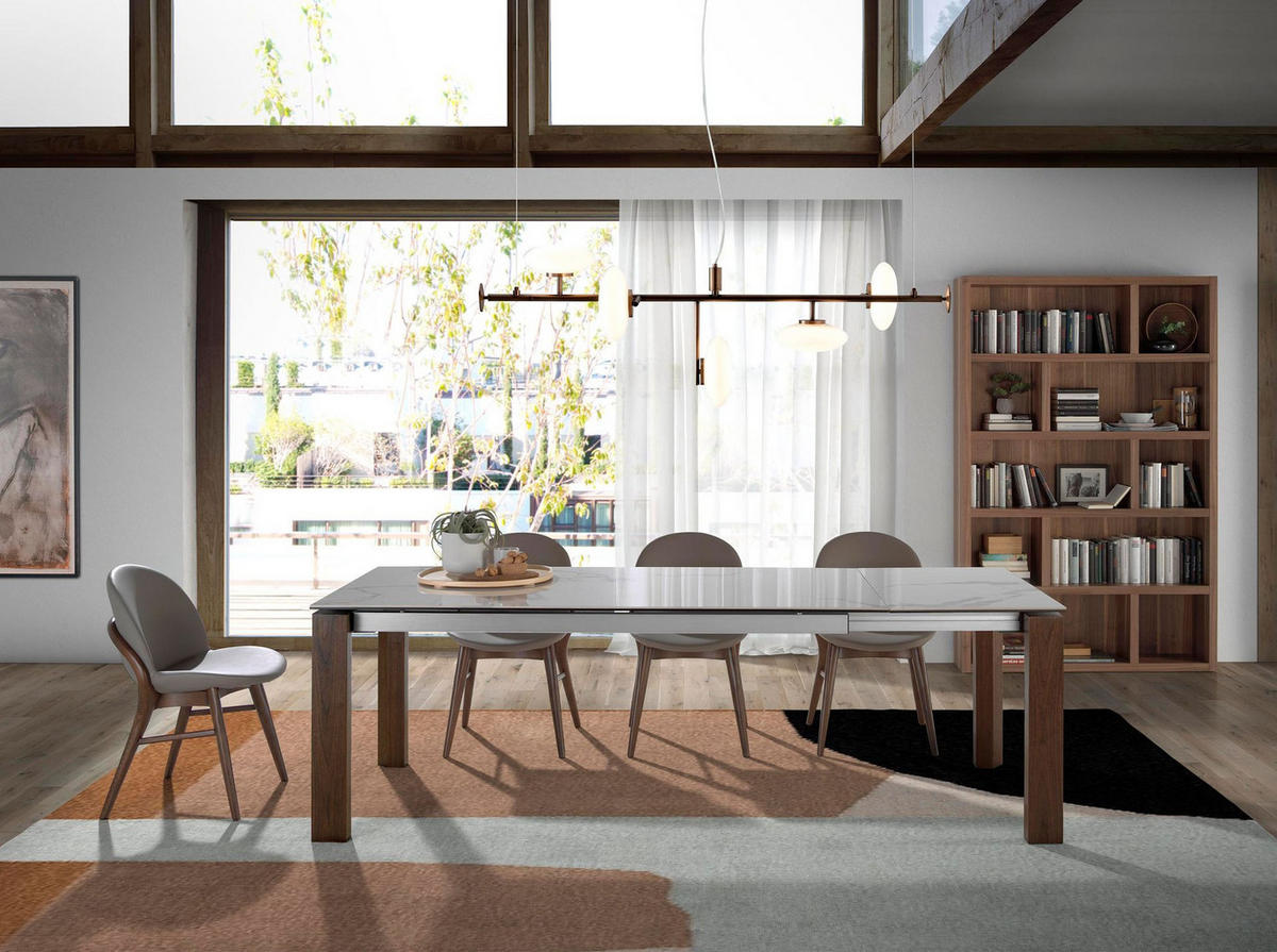 STUHL aus nerzfarbenem Stoff 47/59/81 cm - Taupe/Fango, Leder/Holz (47/81/59cm) - ANGEL CERDA