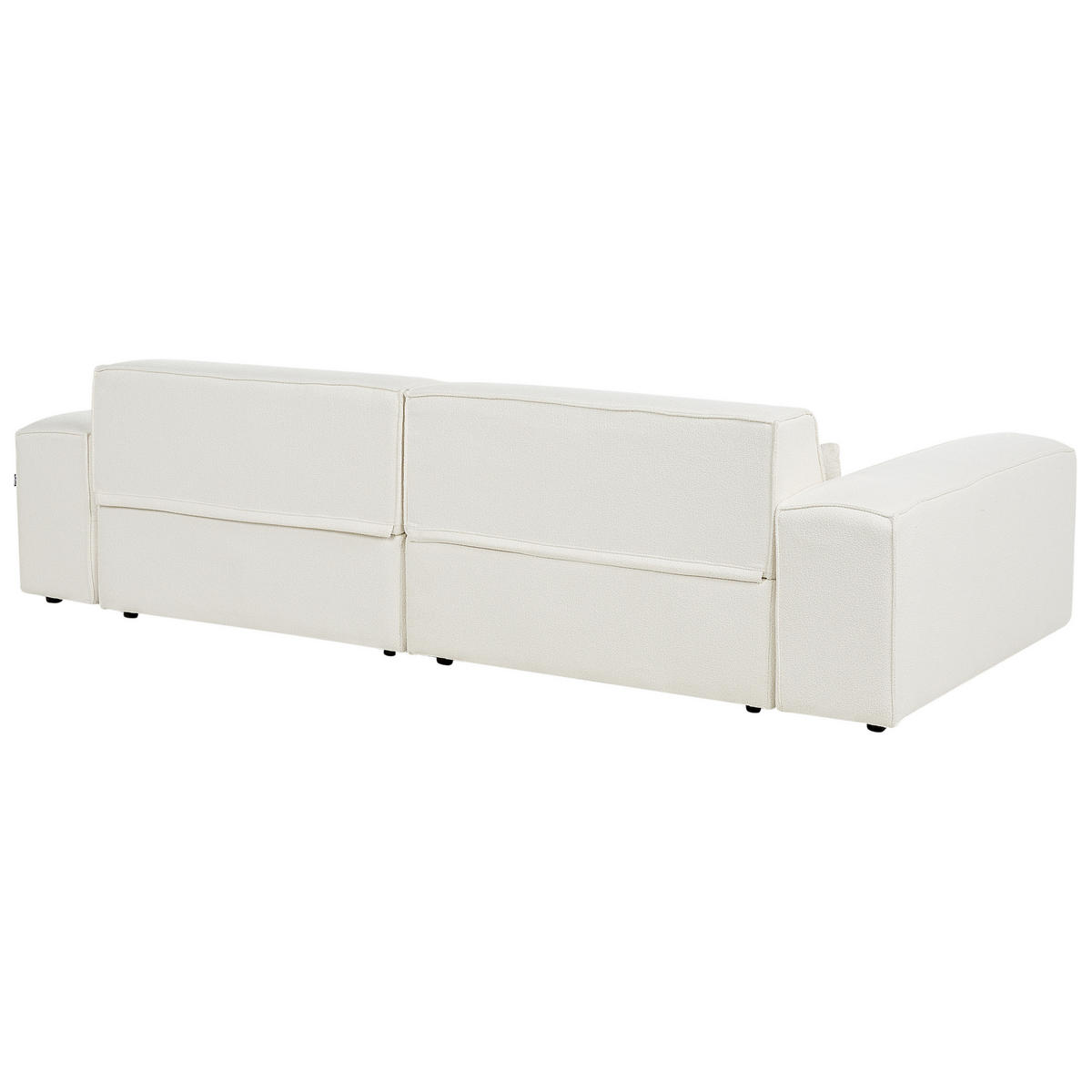 2-SITZER-SOFA Bouclé cremeweiß Hellnar - Weiß, Textil (262/70/126cm) - Beliani