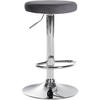 BARHOCKER Samt dunkelgrau - Chromfarben/Dunkelgrau, Textil/Metall (38.5/60/38.5cm) - CLP
