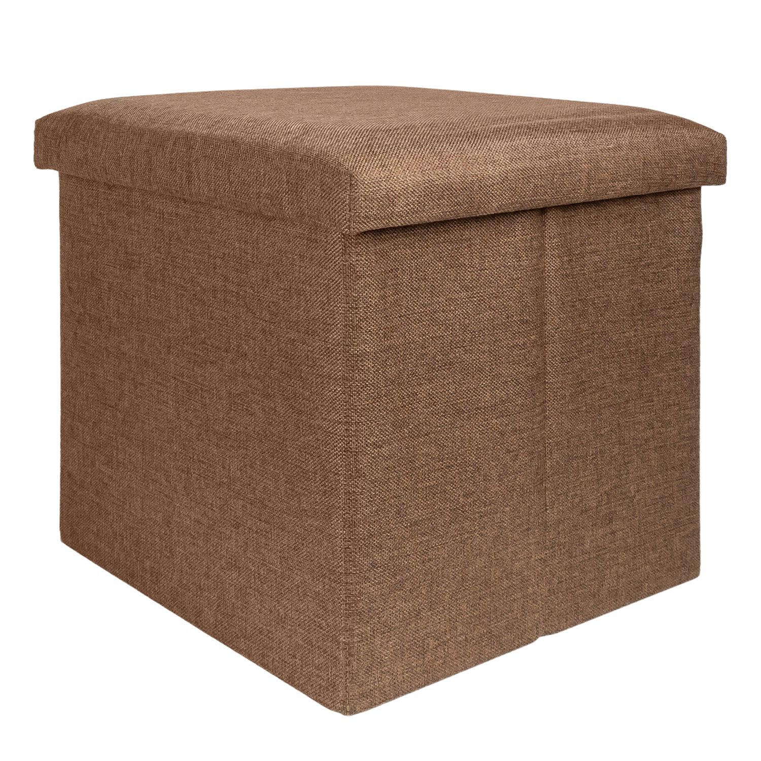 SITZBOX mit Stauraum 30/30/30 cm (Braun) - Braun, Textil (38/38/38cm) - Intirilife