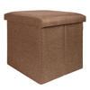 SITZBOX mit Stauraum 30/30/30 cm (Braun) - Braun, Textil (38/38/38cm) - Intirilife
