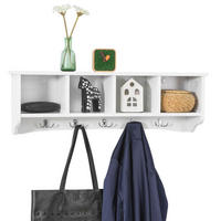 WANDGARDEROBE Weiß - Weiß, Holzwerkstoff (72/23/15cm) - SoBuy