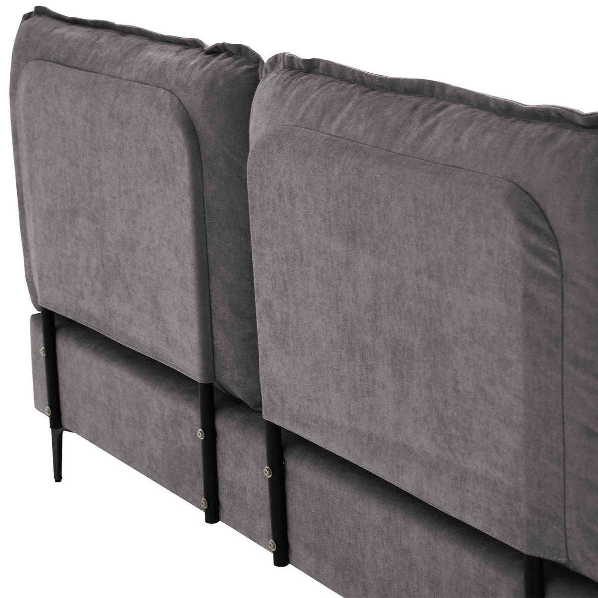ČALOUNĚNÁ POSTEL Sombra, manželská postel 160x200 cm bez matrace, žinylková látka, tmavě šedá - tmavě šedá, kov (160/200cm) - Beautysofa