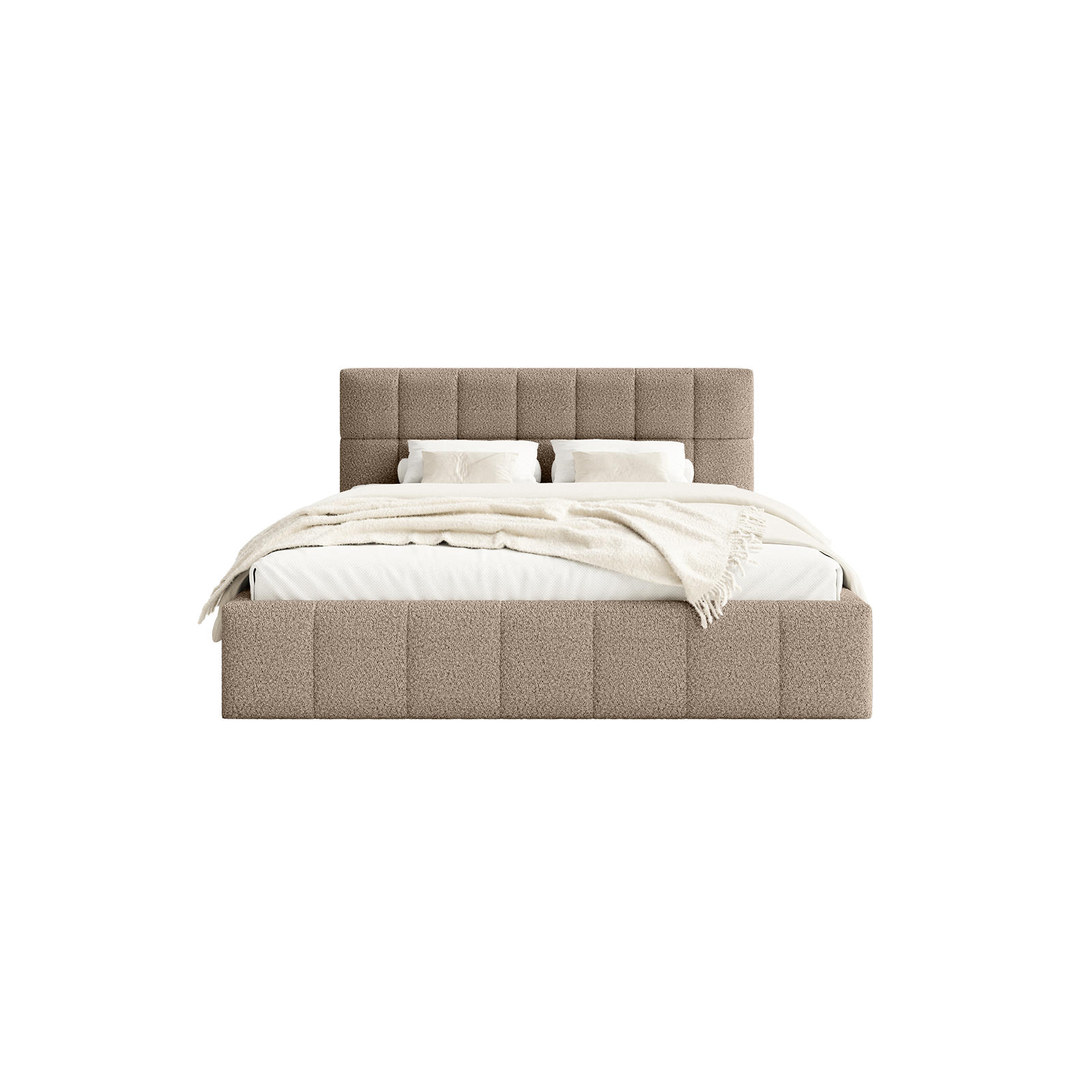 POLSTERBETT Moura 140x200 cm, Beige - Beige, Textil (140/200cm) - Fedve