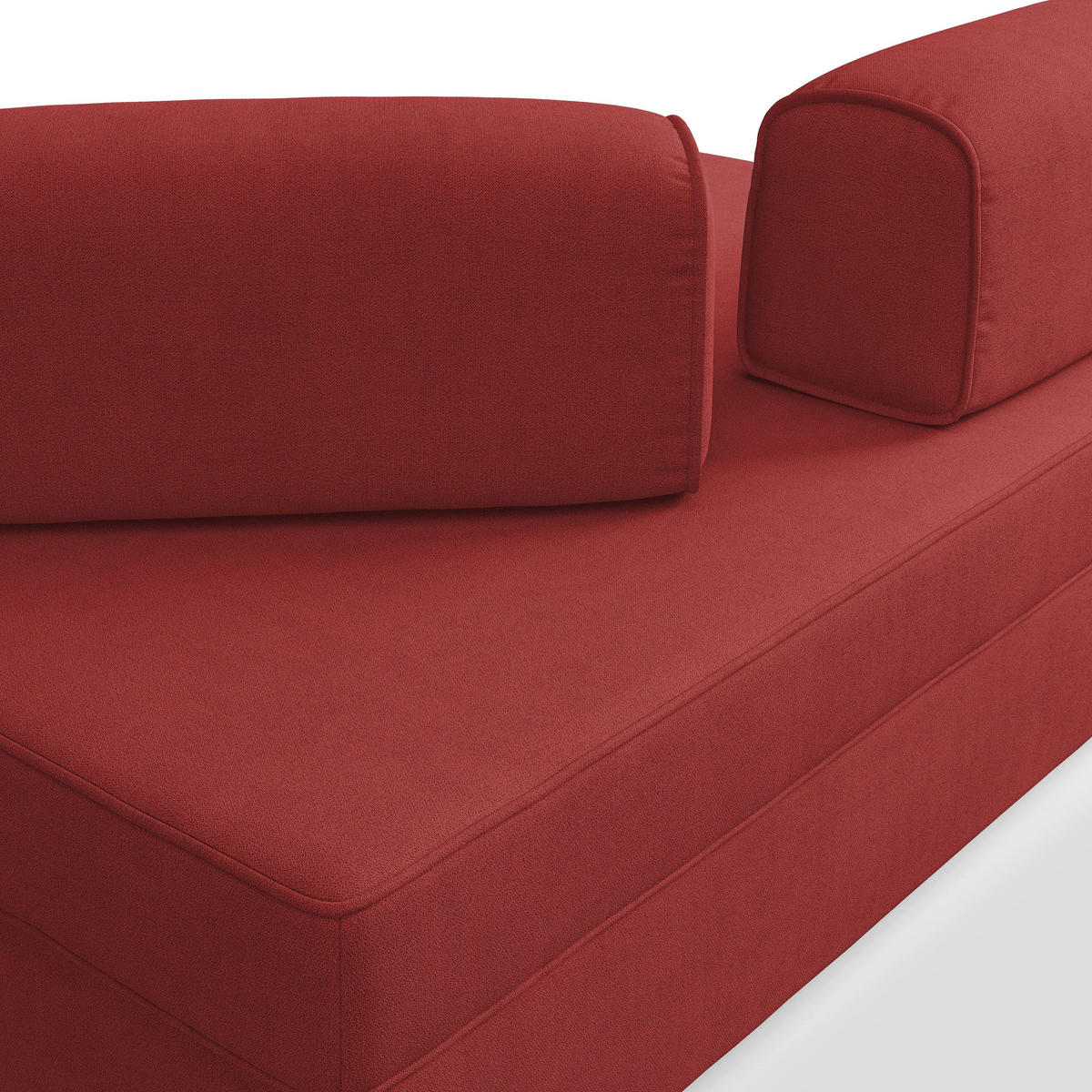 LINEARSOFA Liberty ausziehbar - Rot, Textil (200/42/105cm) - Divani.store