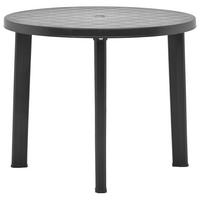 GARTENTISCH Anthrazit 89 Cm Kunststoff - Anthrazit, Kunststoff (9/89/72cm) - vidaXL