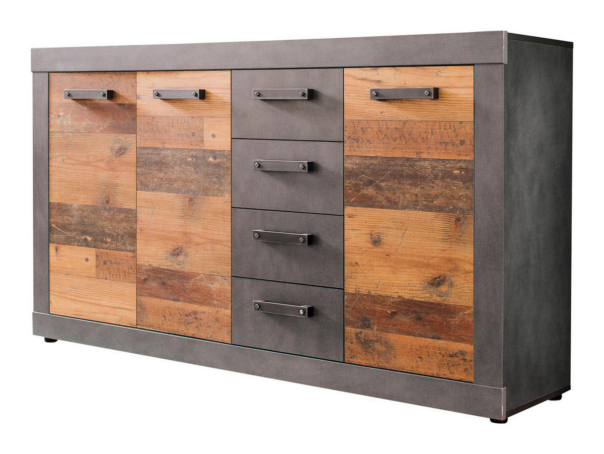 KOMMODE Grau - Grau, Holzwerkstoff (151/86/37cm) - ebuy24