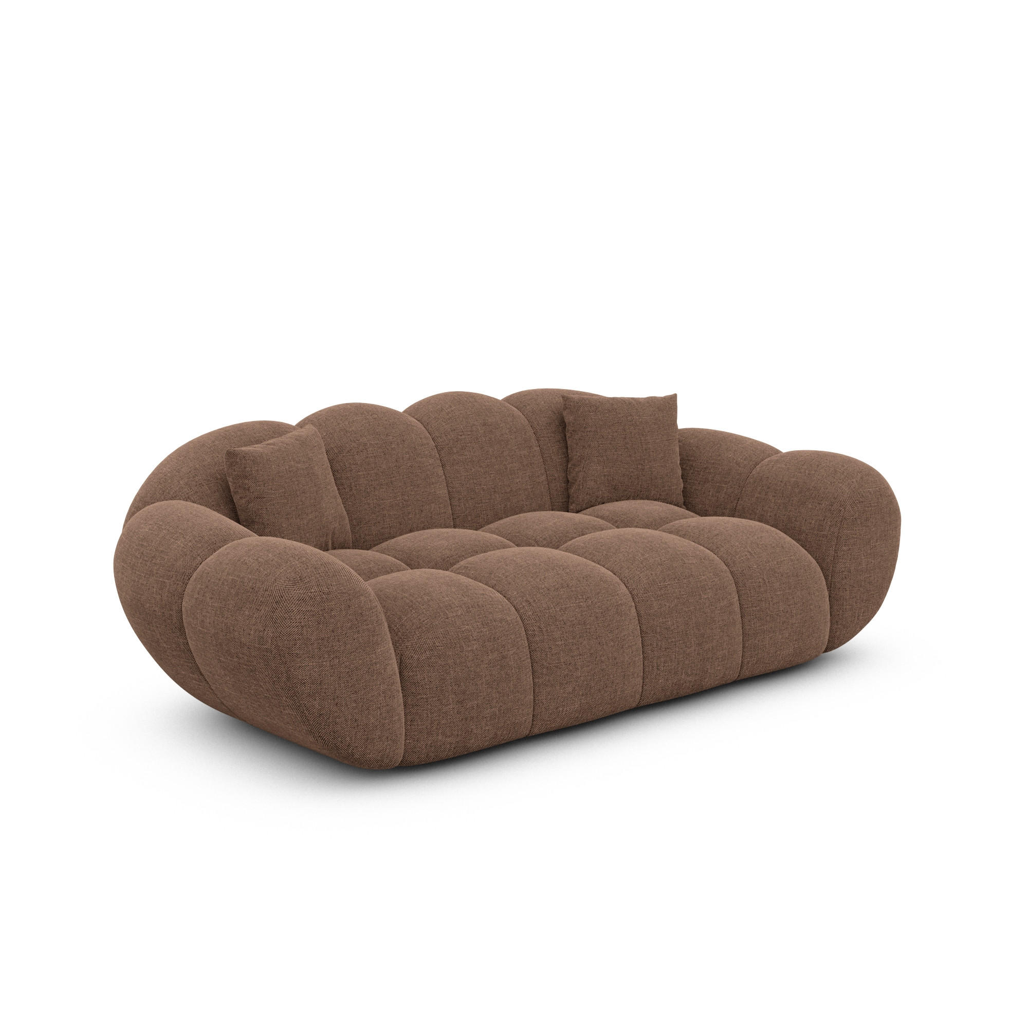 2-SITZER-SOFA Liva Braun Strukturstoff - Braun, Textil (200/70/93cm) - VAROYAL
