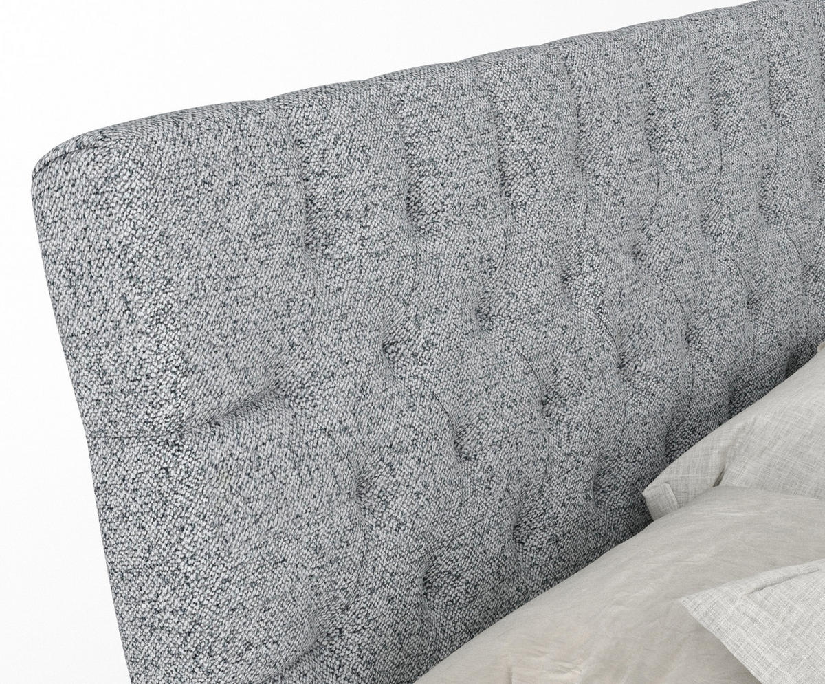 BOXSPRINGBETT Seraphine Grau 160/200 cm - Schwarz/Grau, Holz/Holzwerkstoff (160/200cm) - Maison de Reve