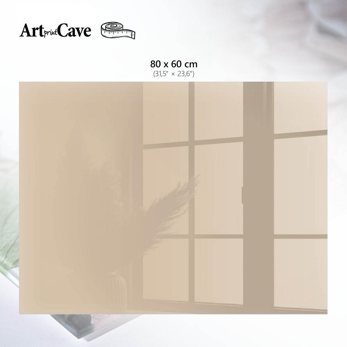 GLASPLATTE 80x60 cm – Beige-Orange - Violett, Glas (0.4/80/60cm) - ArtPrintCave