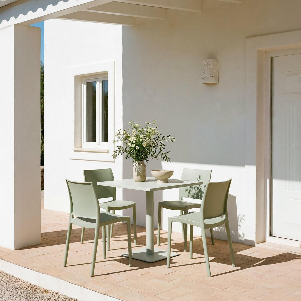 STUHL FÜR DRAUSSEN Keir Grün 41 cm x 81 cm - Grün, Kunststoff (41/81/52cm) - Klast Home