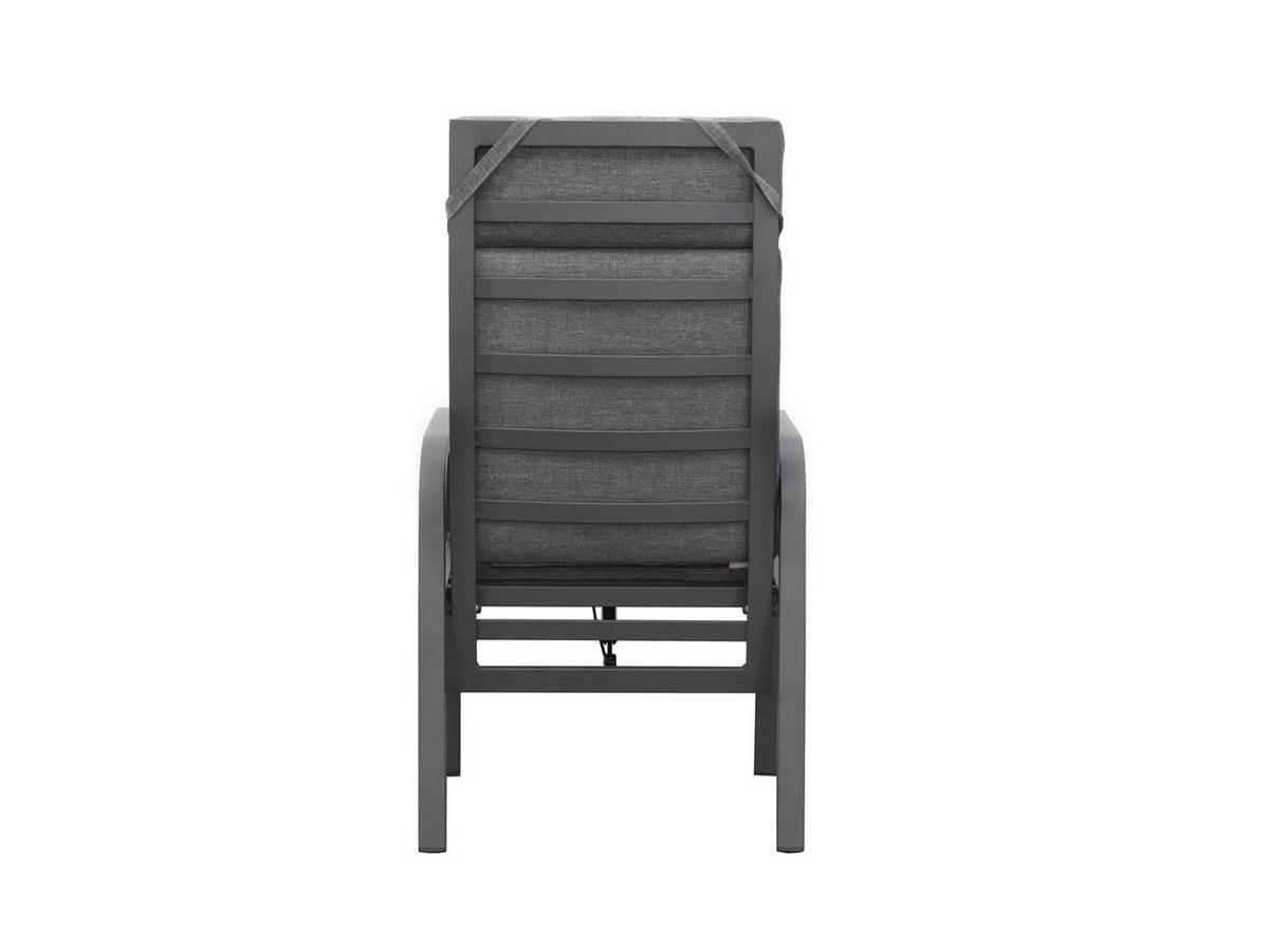 GARTENSESSEL Denver 2er-SET Anthrazit Aluminium verstellbare Rückenlehne - Grau, Kunststoff (63/109/58cm) - Green Spirit