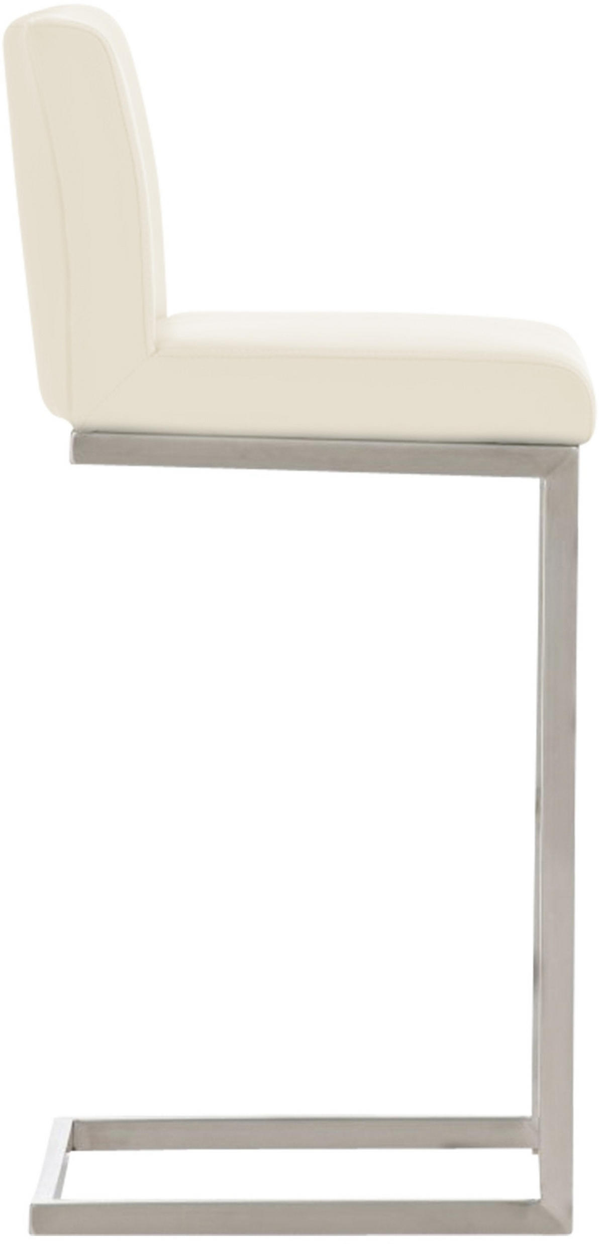 BARHOCKER Cobas Kunstleder Creme - Creme, Leder (42/104/48cm) - DELUKE
