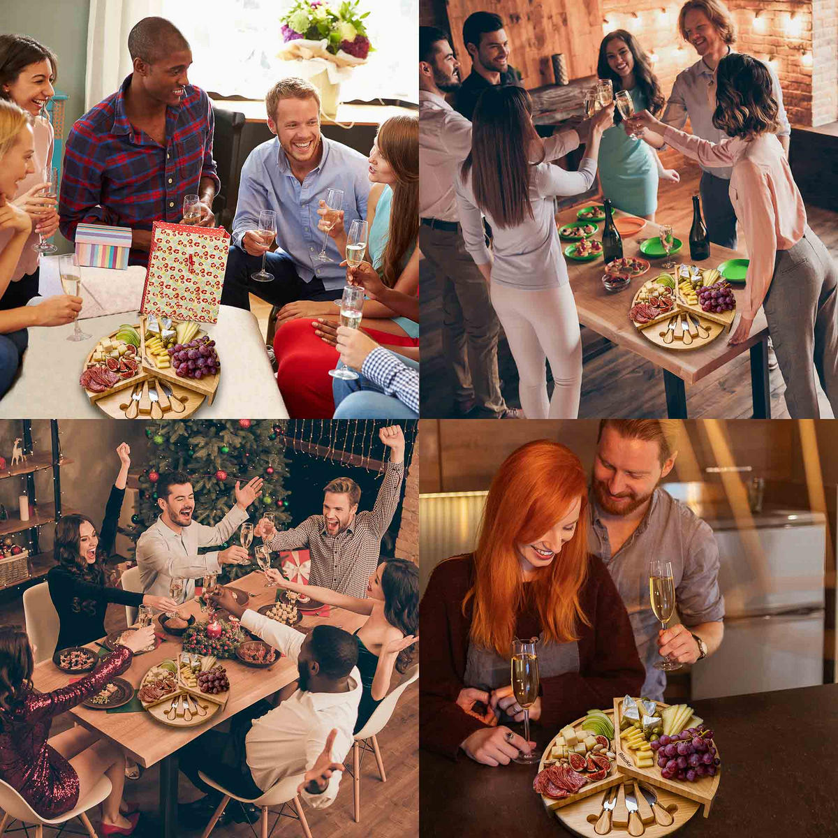 KÄSEBRETT mit Käsemesser Set 37cm - Beige, Holz (21/34.7cm) - BlauKe