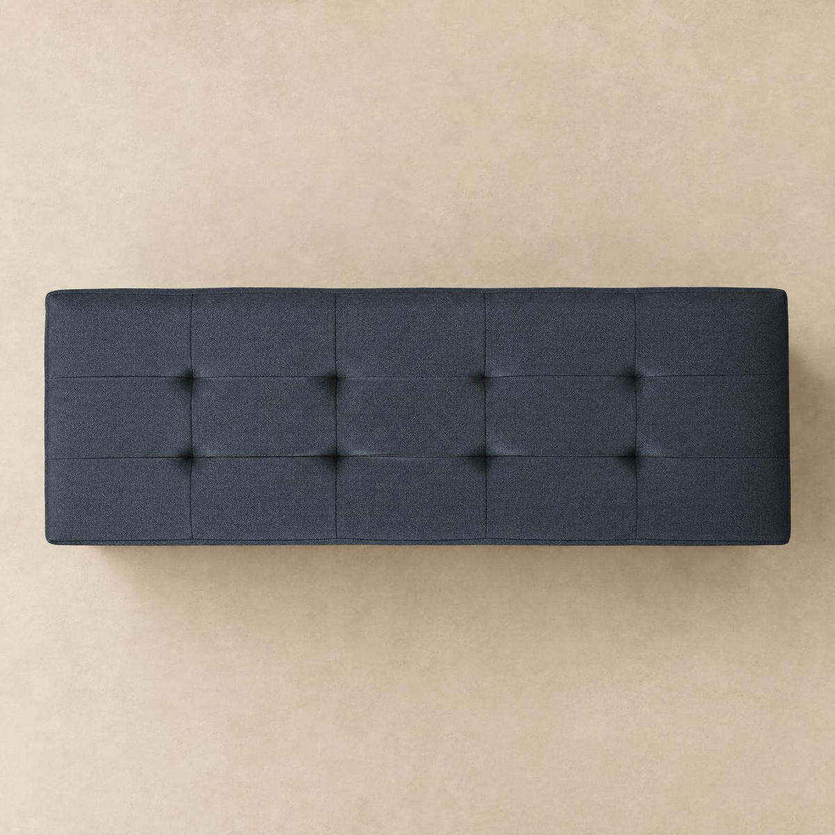 HOCKER mit Stauraum 110/38/38 cm - Schwarz, Textil (38/38/110cm) - SCENA LIVING
