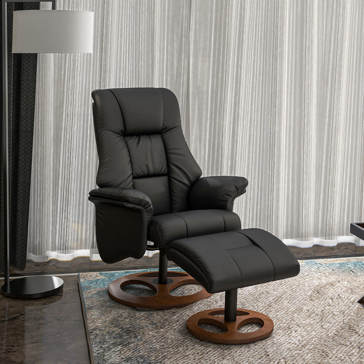 SESSEL Schwarz 77.0/89.0/110.0cm - Schwarz, Textil (89/110/77cm)