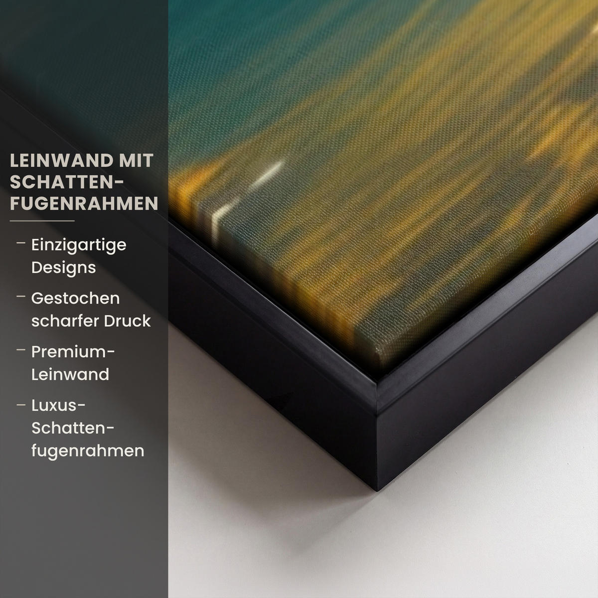 LEINWAND Bilder mit Rahmen - Wasserfall - Dschungel - Sonne - Grün - Natur - 80x120 - Grün, Textil (80/120cm) - MuchoWow