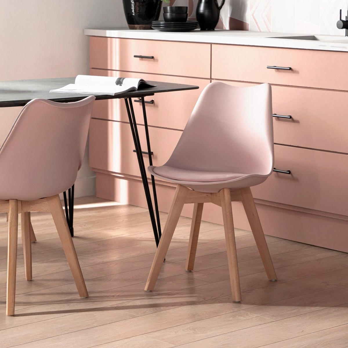 ESSZIMMERSTUHL Kler Rosa 48 cm x 82 cm - Pink, Kunststoff (48/82/57cm)