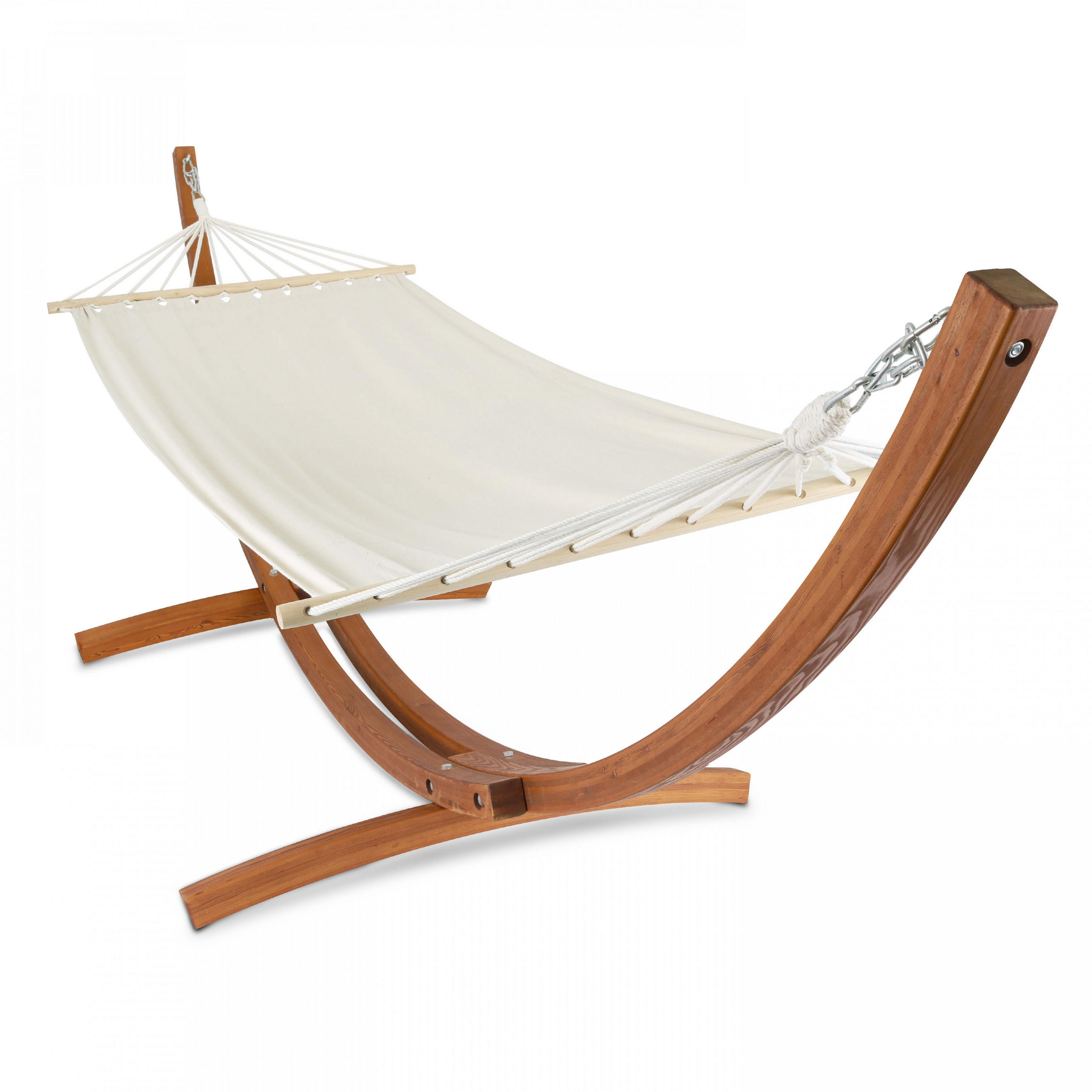 HÄNGEMATTE, Weiß - Weiß, Holz (110/110/300cm) - Oviala