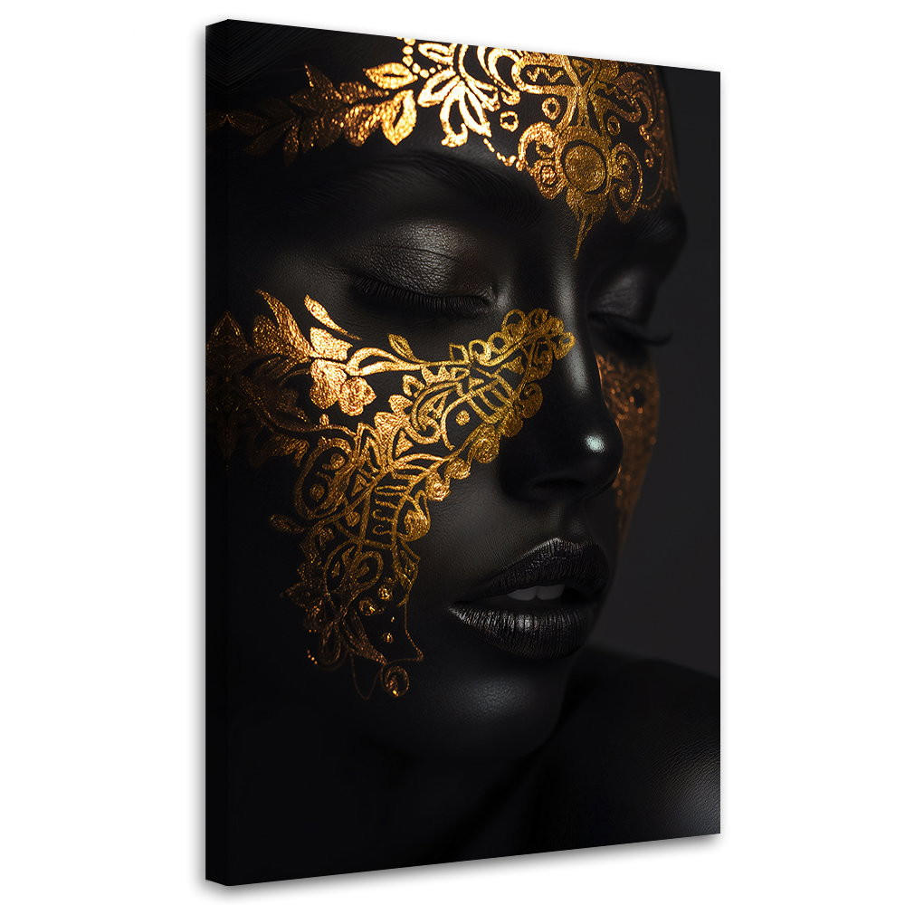 KUNSTDRUCK Schwarz 70/100 cm - Schwarz, Textil (70/100cm) - KUNSTLOFT